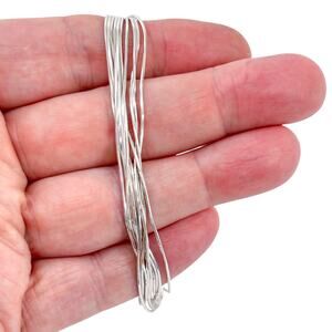 Vintage Lirm Sterling Silver 925 | 10 Strand Chain Bracelet | 7"-7.5"